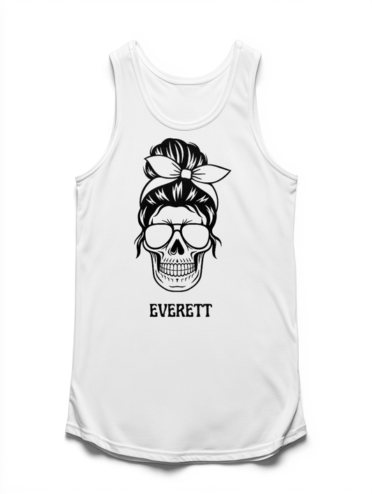 EVERETT's Edgy Skull Design Tank Top