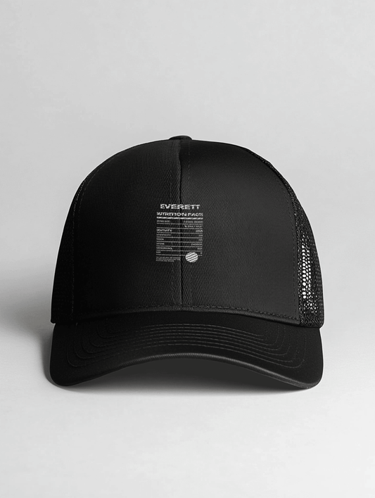 EVERETT's Personalized Black Cap - Modern Design