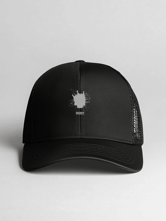 EVERETT's Personalized Black Cap - Modern Design