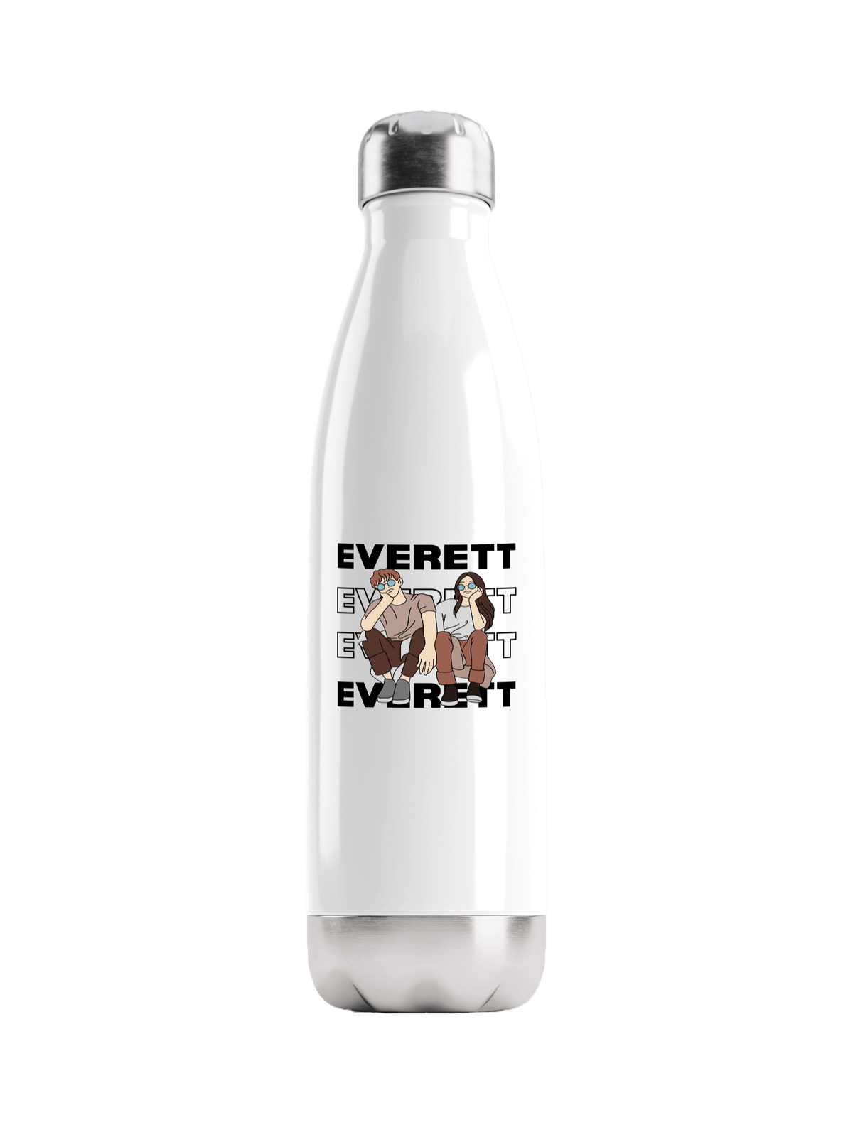 EVERETT Personalized Water Bottle - Festive Design