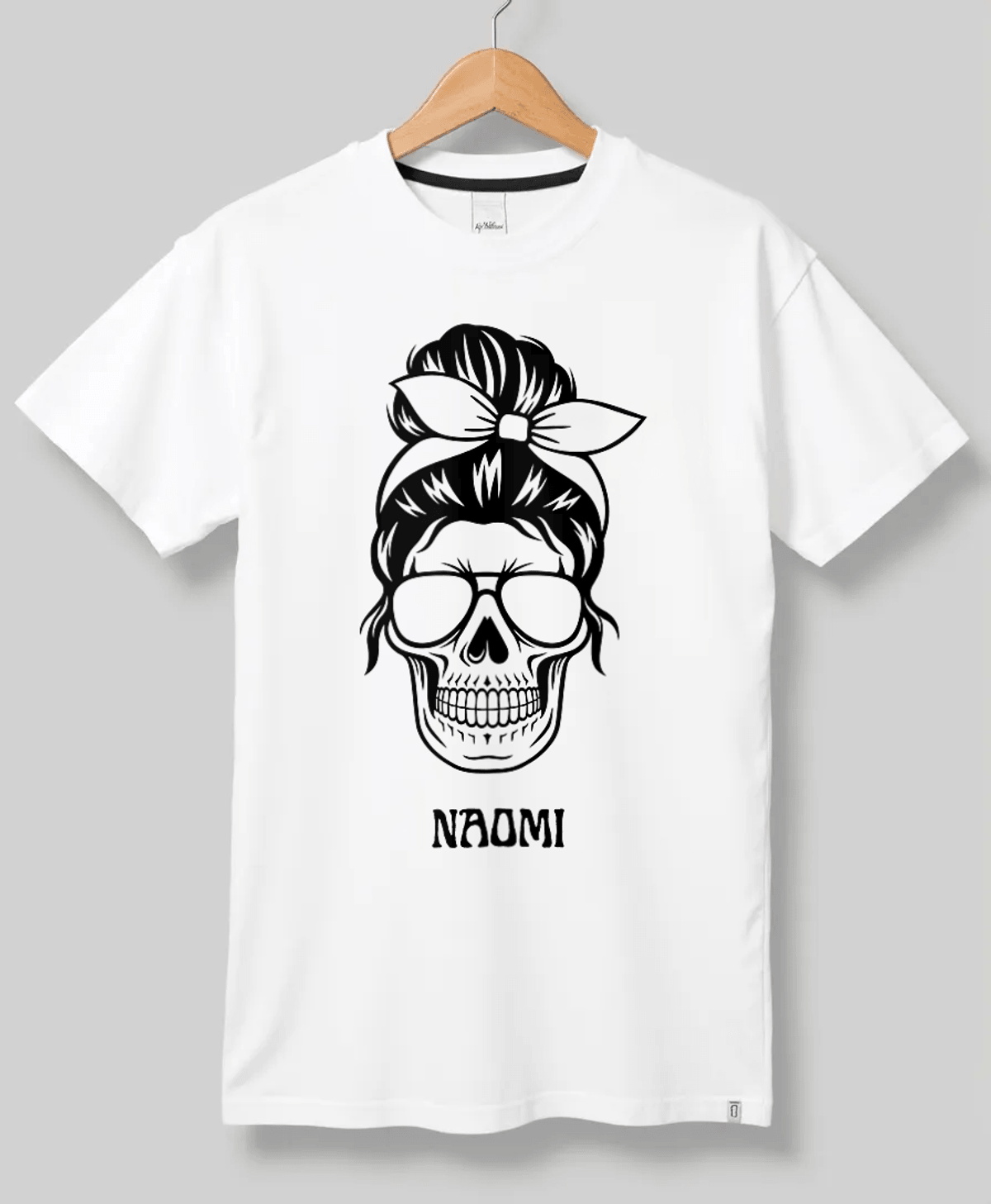 NAOMI Personalized Skull Design T-Shirt