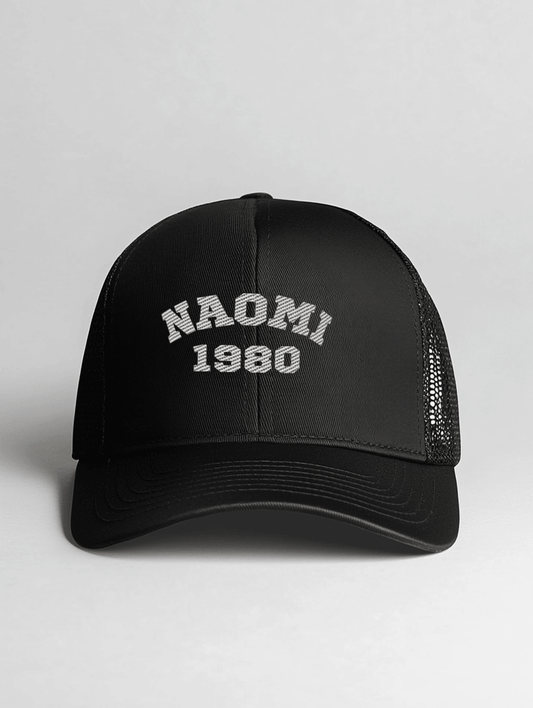 NAOMI Varsity Design Trucker Hat