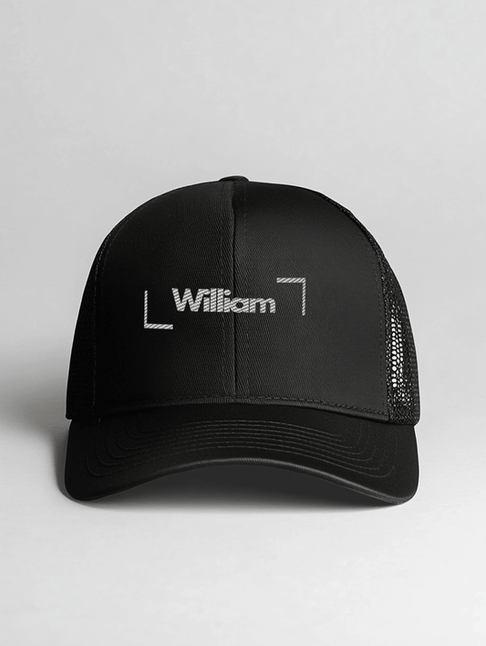 WILLIAM Personalized Black Baseball Cap
