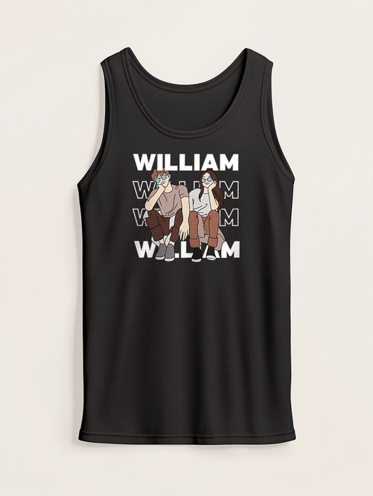 WILLIAM Personalized Tank Top - Trendy Illustration