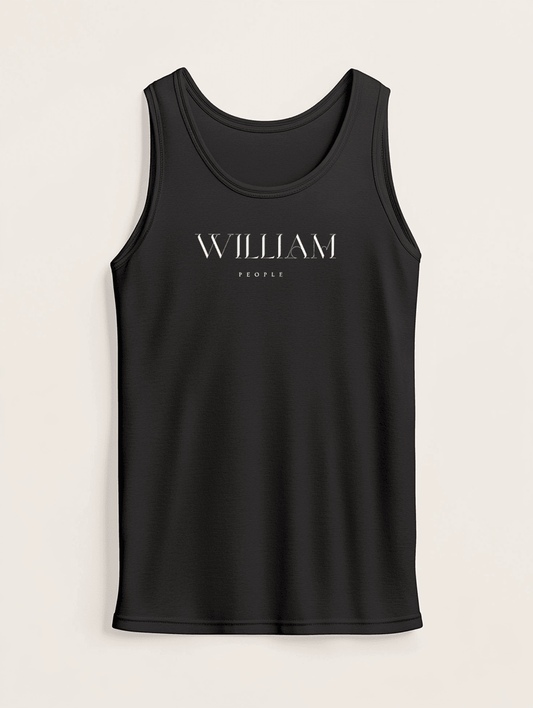 WILLIAM's Sleek Black Tank Top | Personalized Style