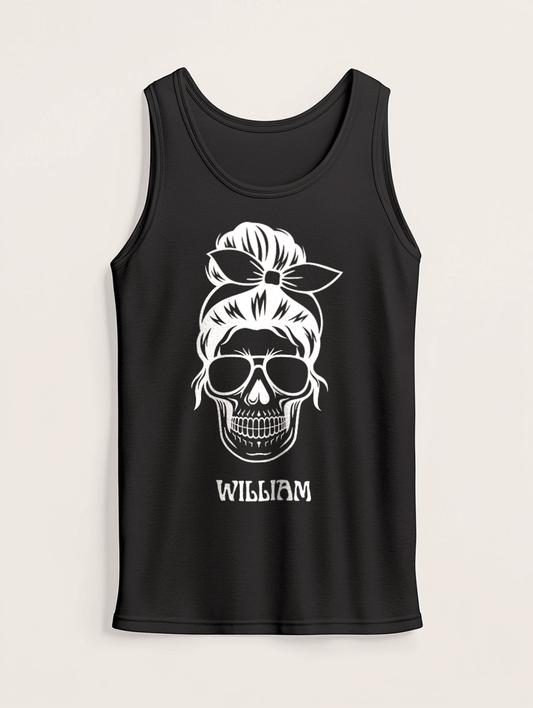 WILLIAM's Personalized Skull & Bow Tank Top