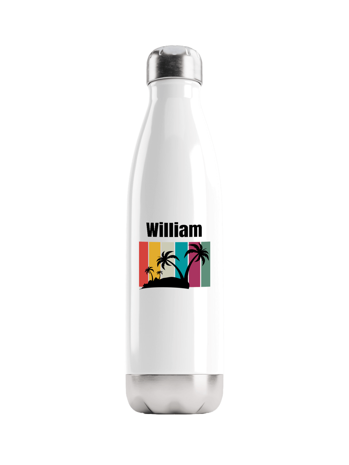 WILLIAM's Tropical Design Personalized Water Bottle