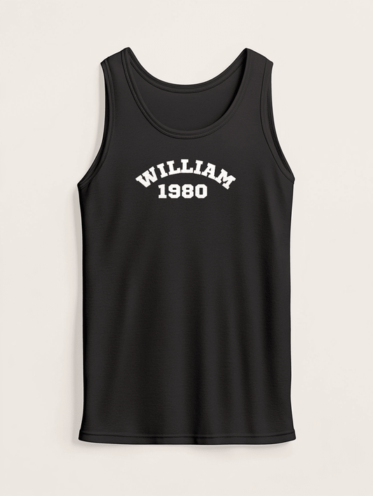 WILLIAM 1980 Collegiate Tank Top - Black