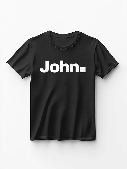 JOHN" Personalized JOHN T-Shirt - Unique Black Tee with Stylish Print