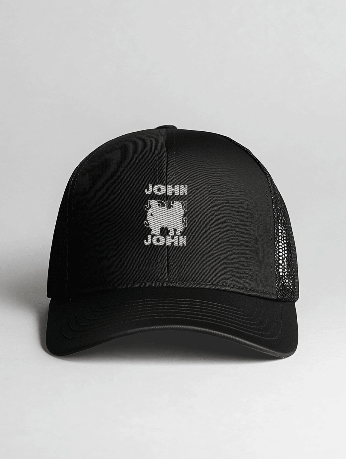 Stylish JOHN Cap with Unique Animated Figures Design