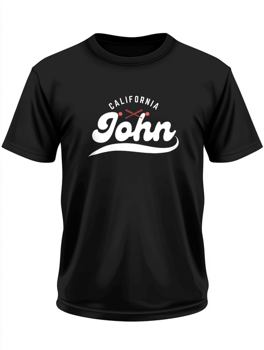 Custom "JOHN" Black T-Shirt | Personalized Apparel with Unmatched Style