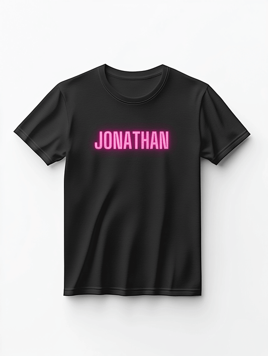 JONATHAN's Personalized T-Shirt - Bold Pink Design