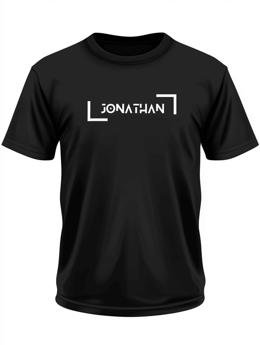JONATHAN's Minimalist Black T-Shirt - Personalized