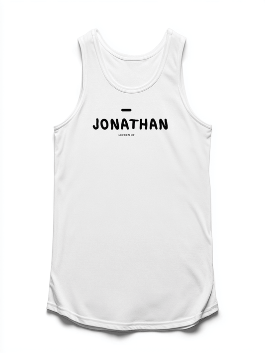 JONATHAN's Personalized Tank Top - Modern Design