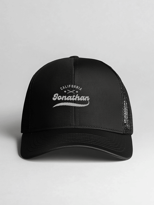 JONATHAN Personalized Black Baseball Cap