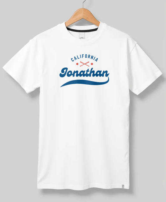 JONATHAN's California-Inspired Personalized T-Shirt