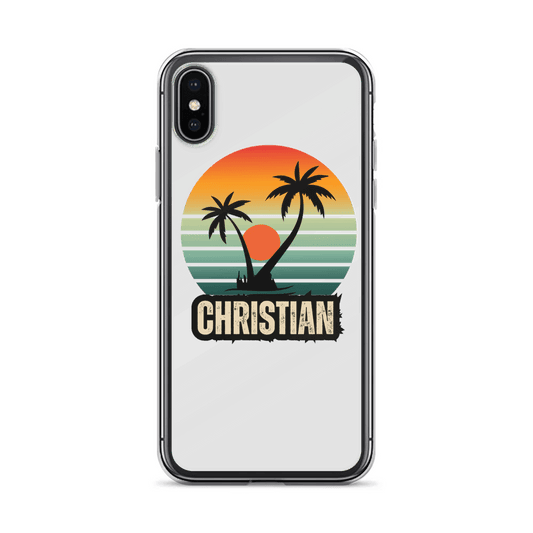 CHRISTIAN's Personalized Sunset Palm Phone Case