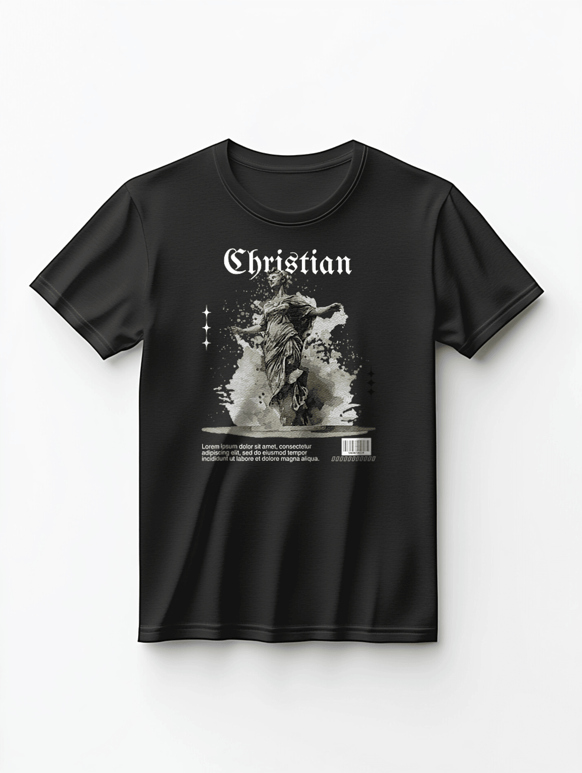 CHRISTIAN's Personalized Statue Design T-Shirt