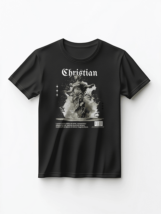 CHRISTIAN's Personalized Statue Design T-Shirt