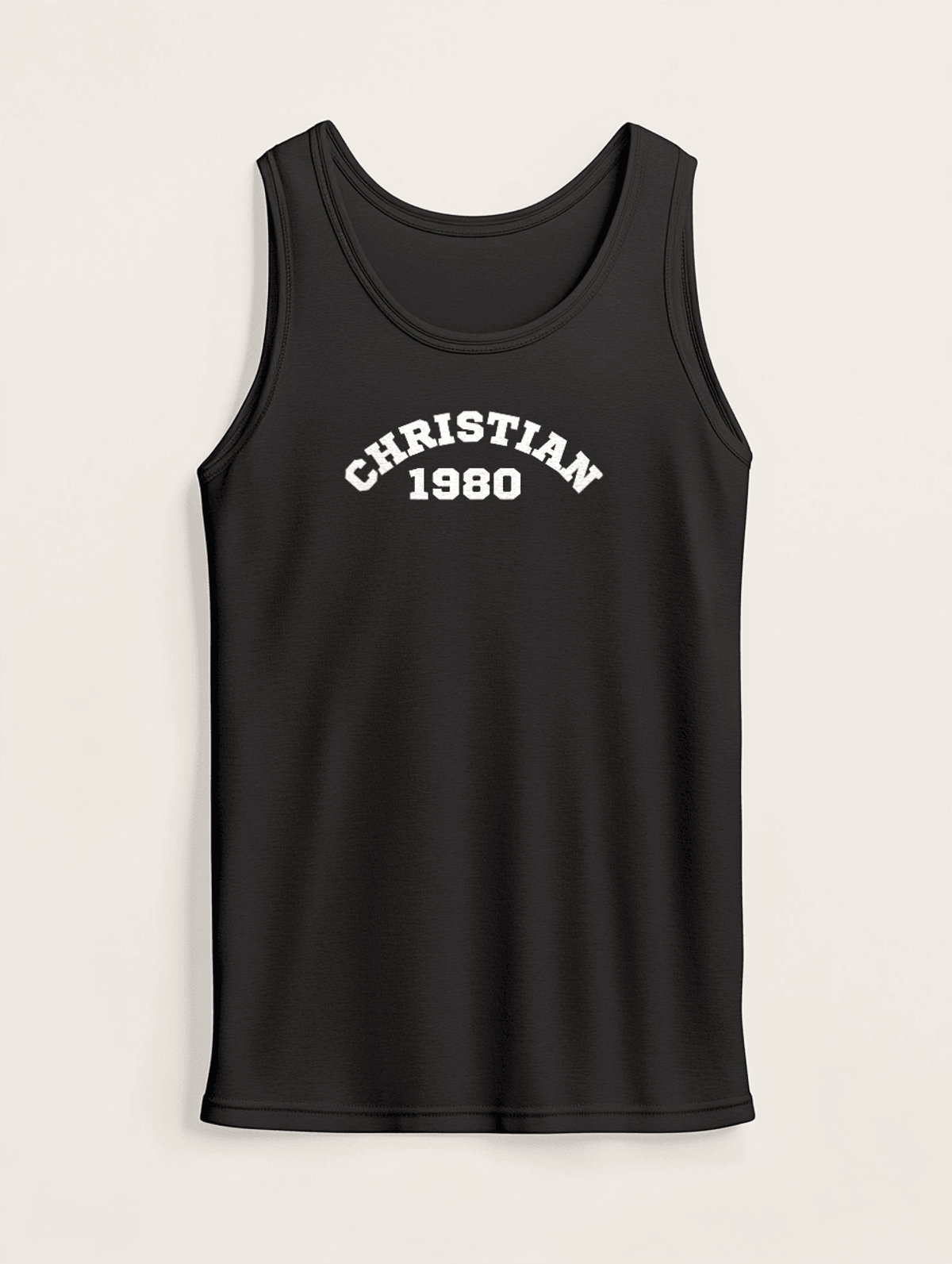 CHRISTIAN 1980 Collegiate Tank Top - Black