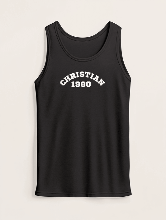 CHRISTIAN 1980 Collegiate Tank Top - Black