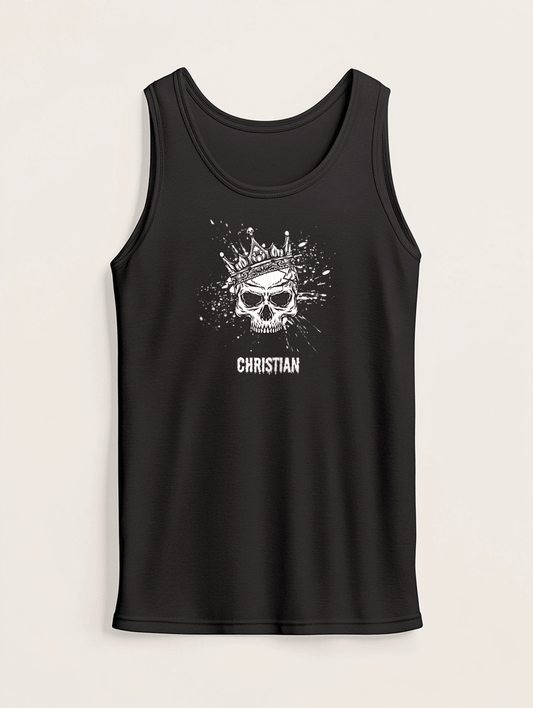CHRISTIAN's Personalized Skull Tank Top