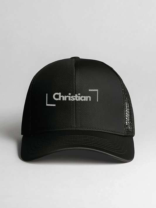 CHRISTIAN Personalized Black Baseball Cap