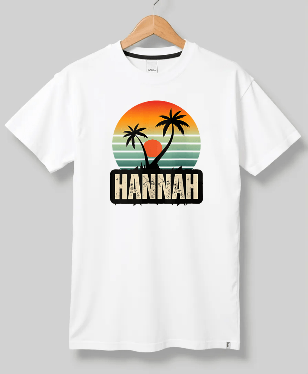 HANNAH's Personalized Tropical Sunset Tee