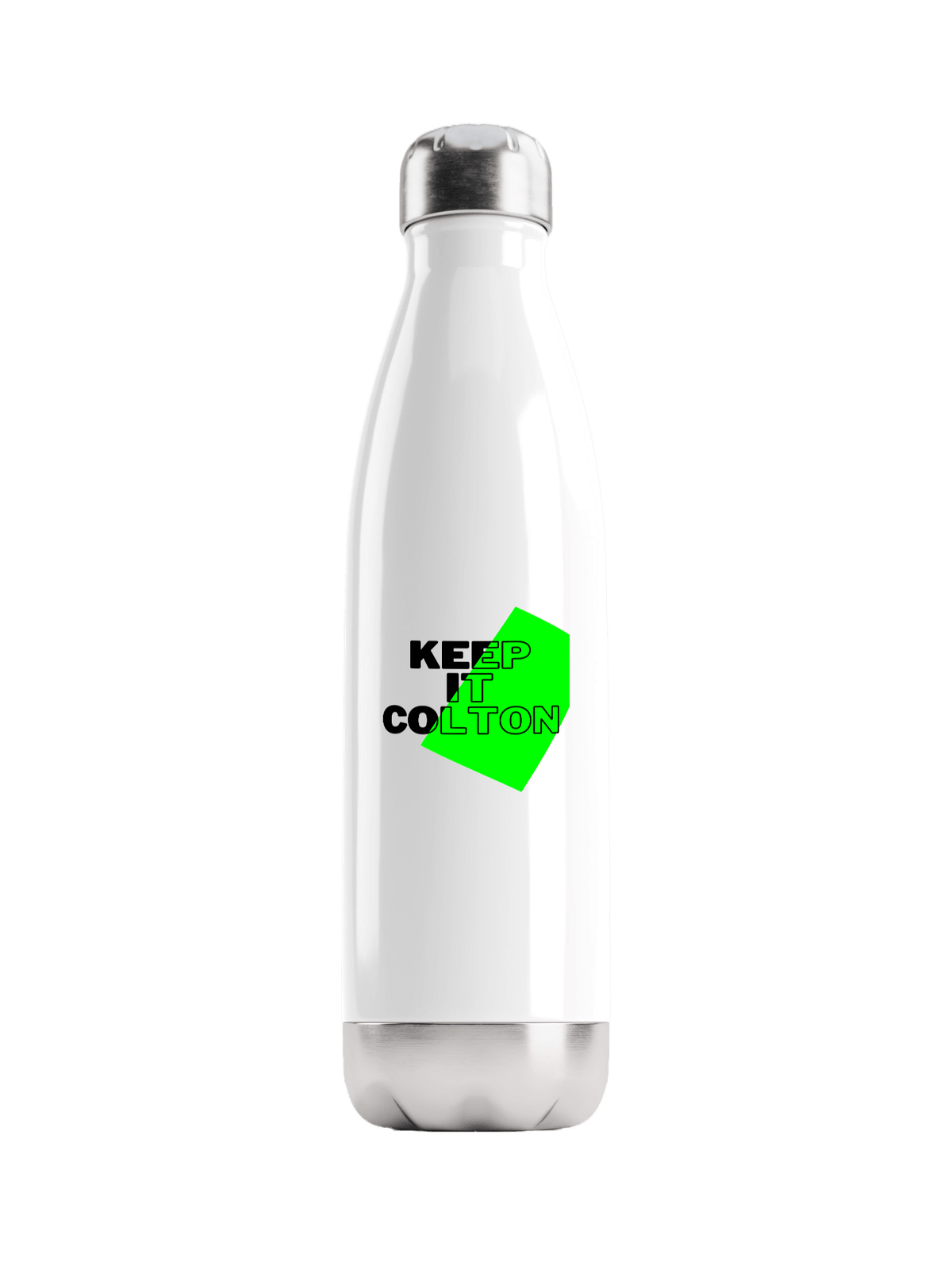 COLTON Personalized Black & White Water Bottle