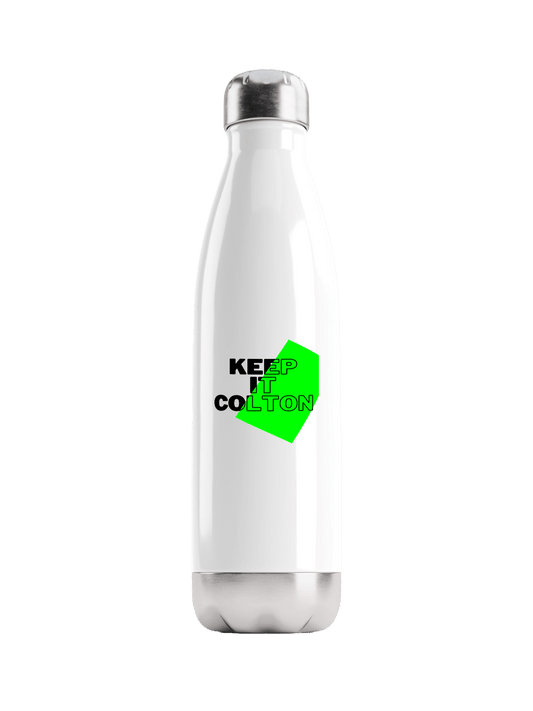 COLTON Personalized Black & White Water Bottle