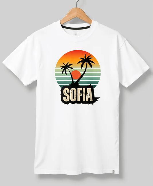 SOFIA's Personalized Tropical Sunset Tee