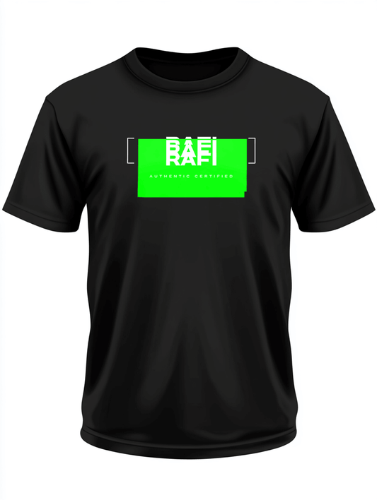 RAFI's Personalized Premium Black T-Shirt - Authentic Certified
