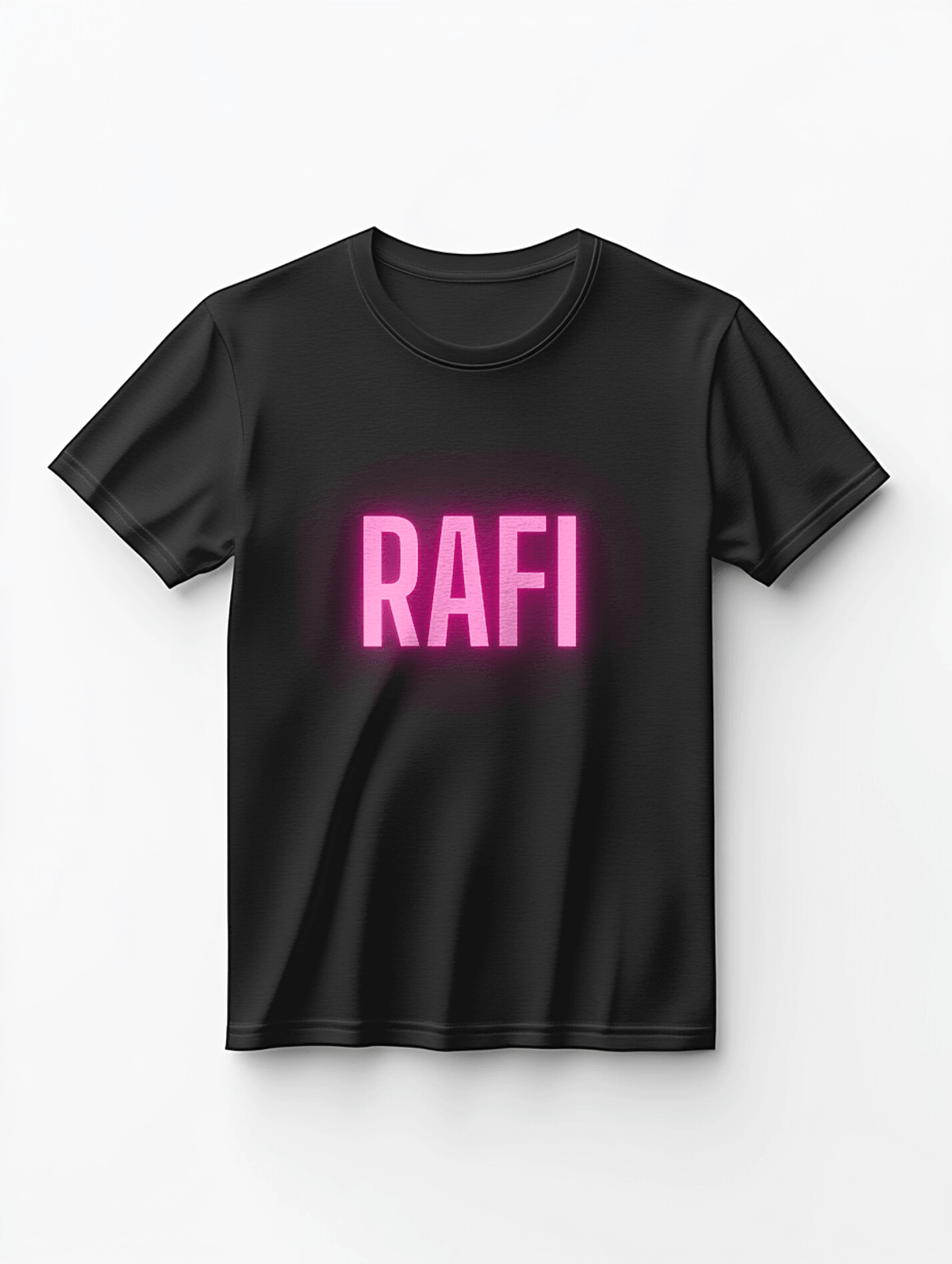 Personalized RAFI's Bold "RAFI" T-Shirt in Vibrant Pink & Green