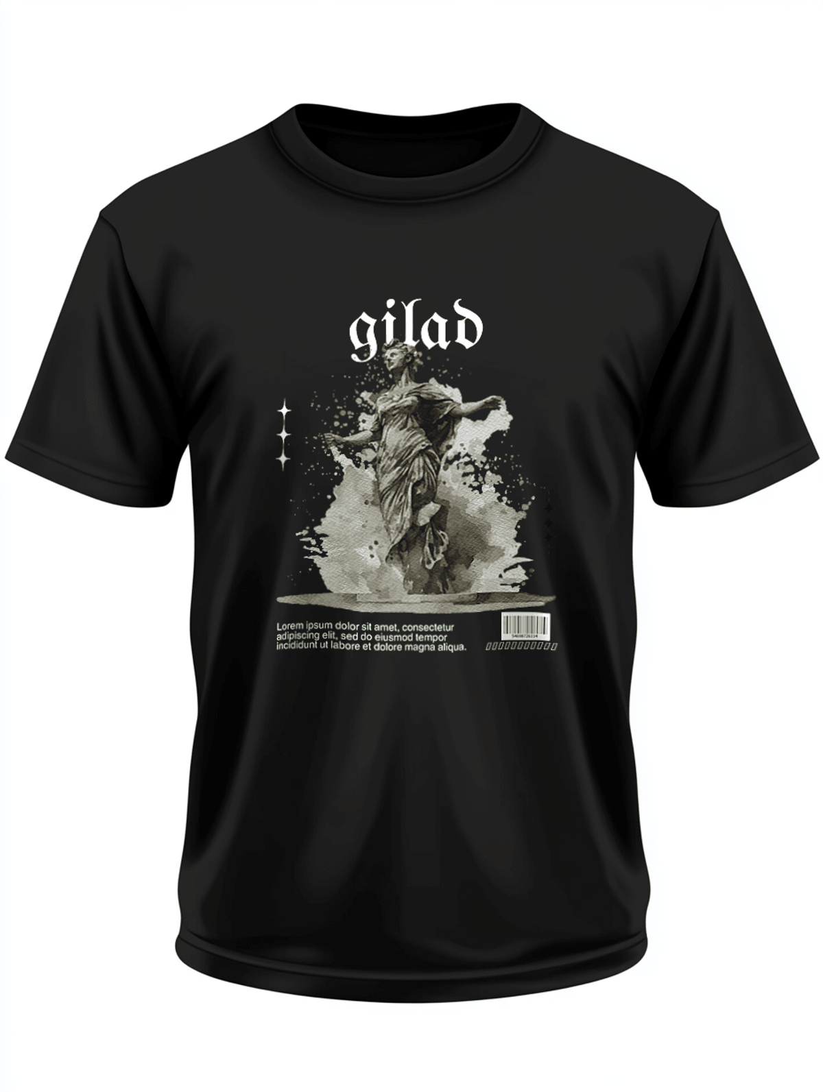 Personalized GILAD T-Shirt with Classical Statue Design