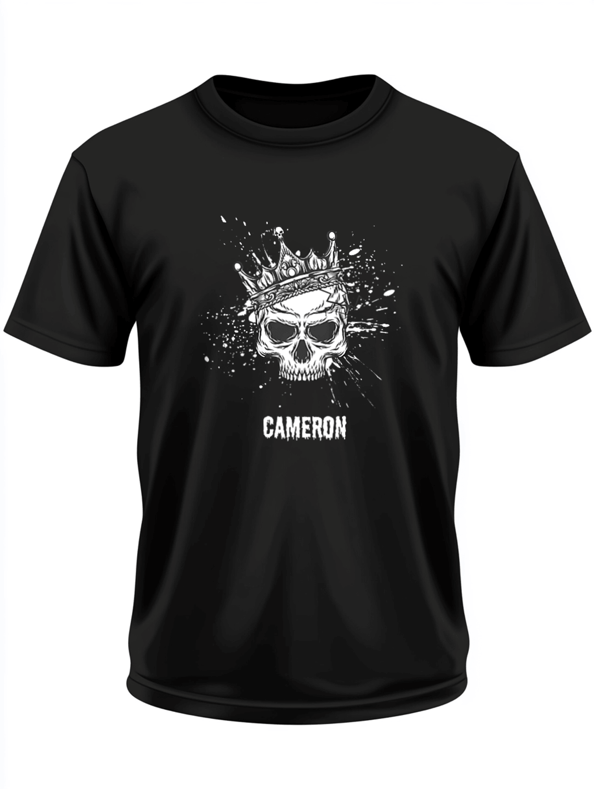 CAMERON's Personalized Skull Crown T-Shirt