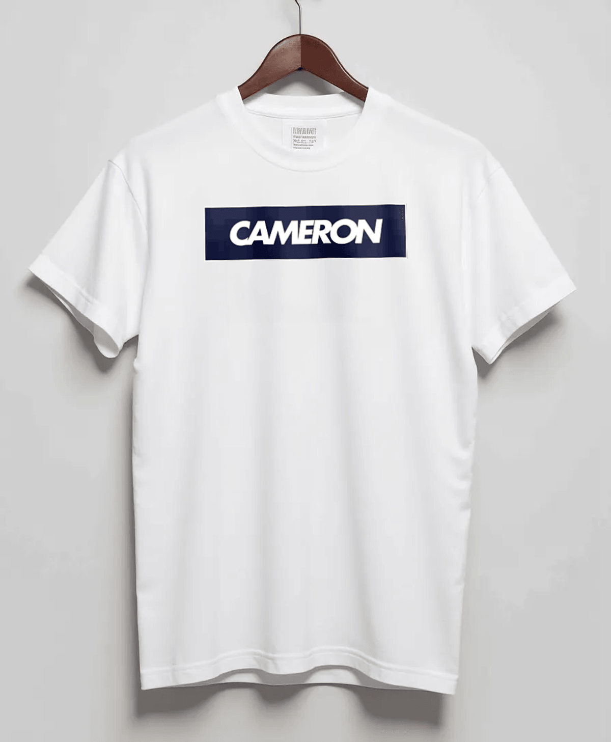 CAMERON's Personalized Navy Nameplate Tee