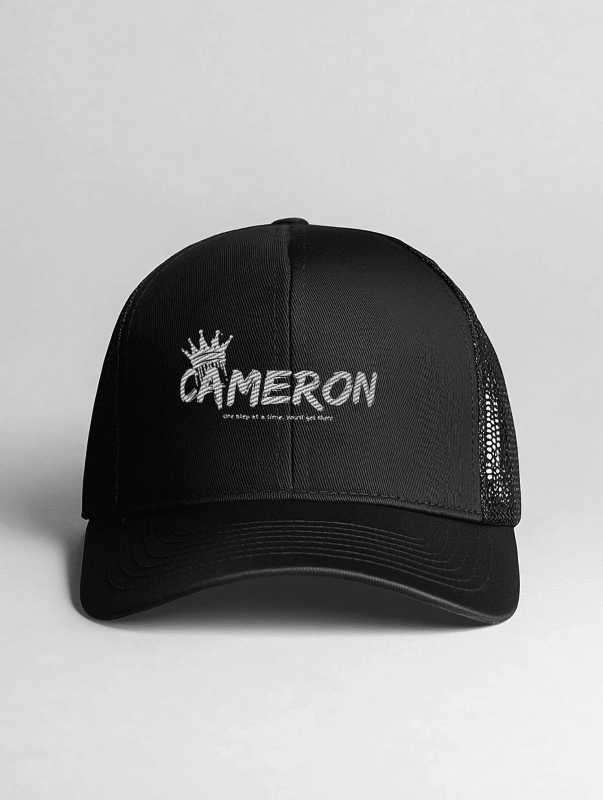 CAMERON Personalized Crown Cap - Black