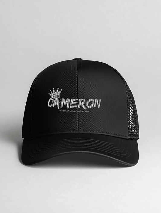 CAMERON Personalized Crown Cap - Black
