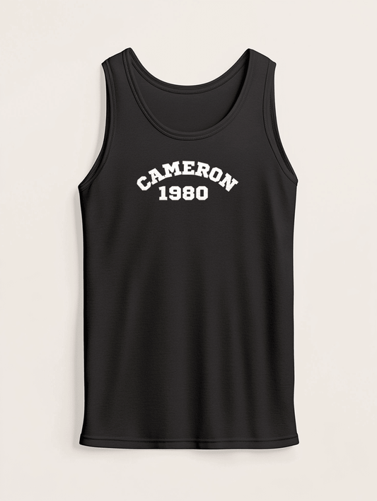 CAMERON 1980 Collegiate Tank Top - Black