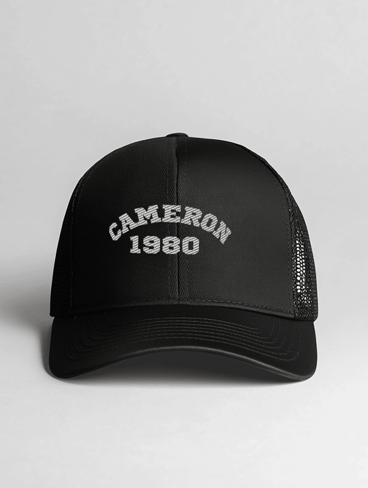 CAMERON Personalized Trucker Hat - Varsity Design