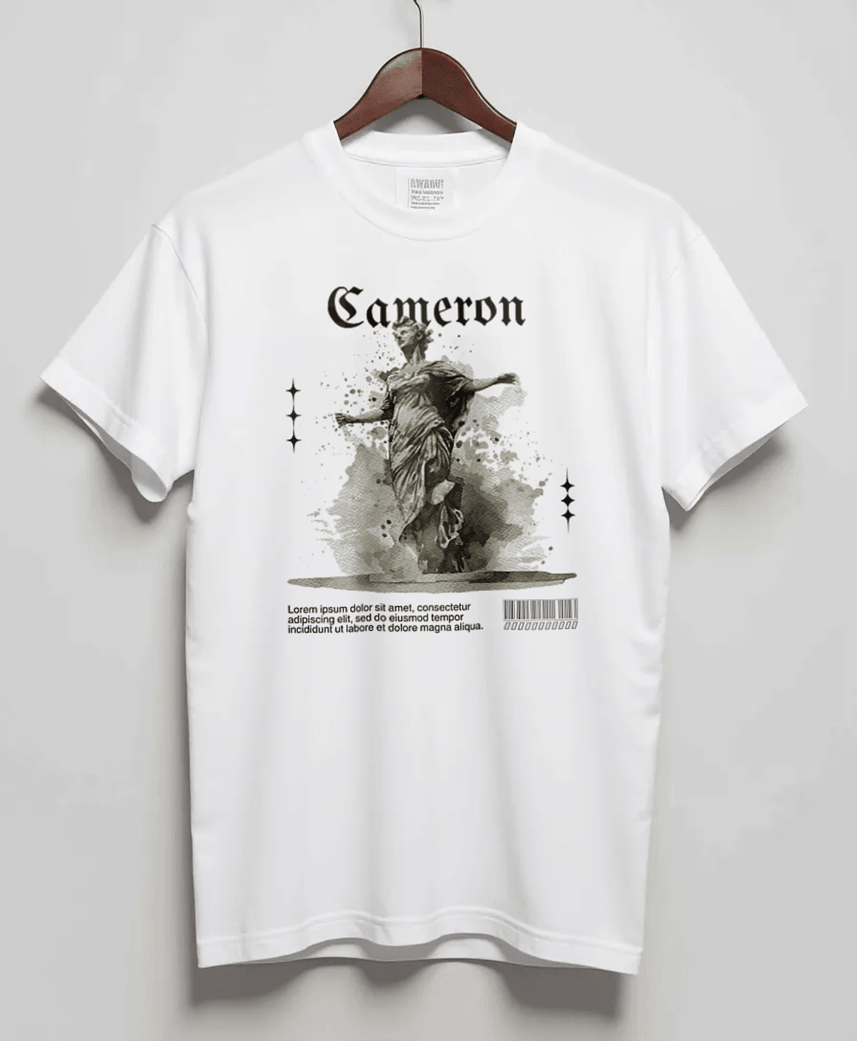 CAMERON's Stylish Monochrome Art T-Shirt