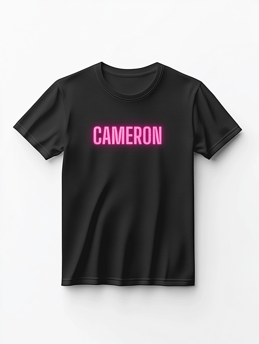 CAMERON's Personalized T-Shirt - Bold Pink Design