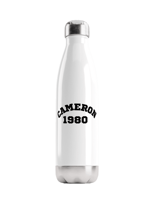 CAMERON Personalized Water Bottle - Sleek Design