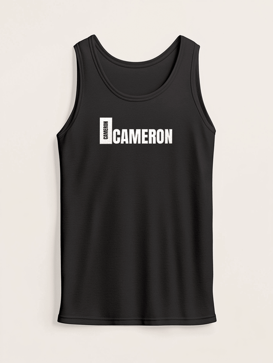 CAMERON's Personalized Barcode Tank Top