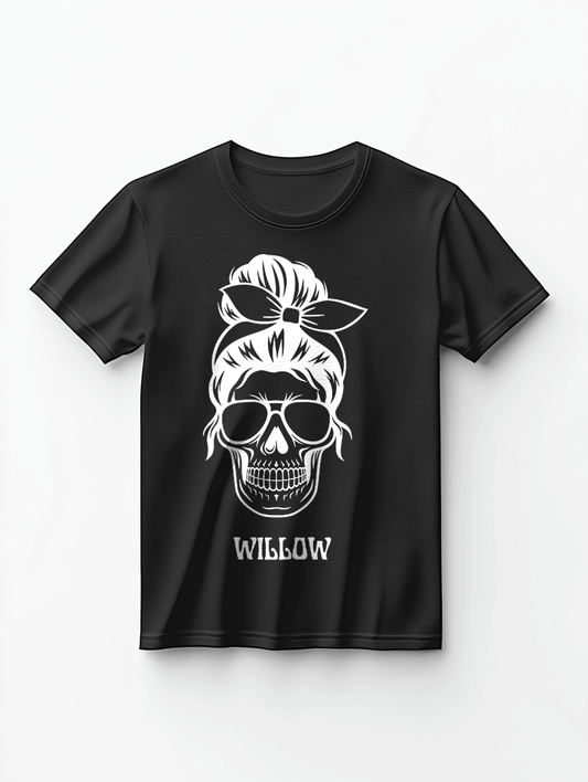 WILLOW's Skull Design Tee with Bandana