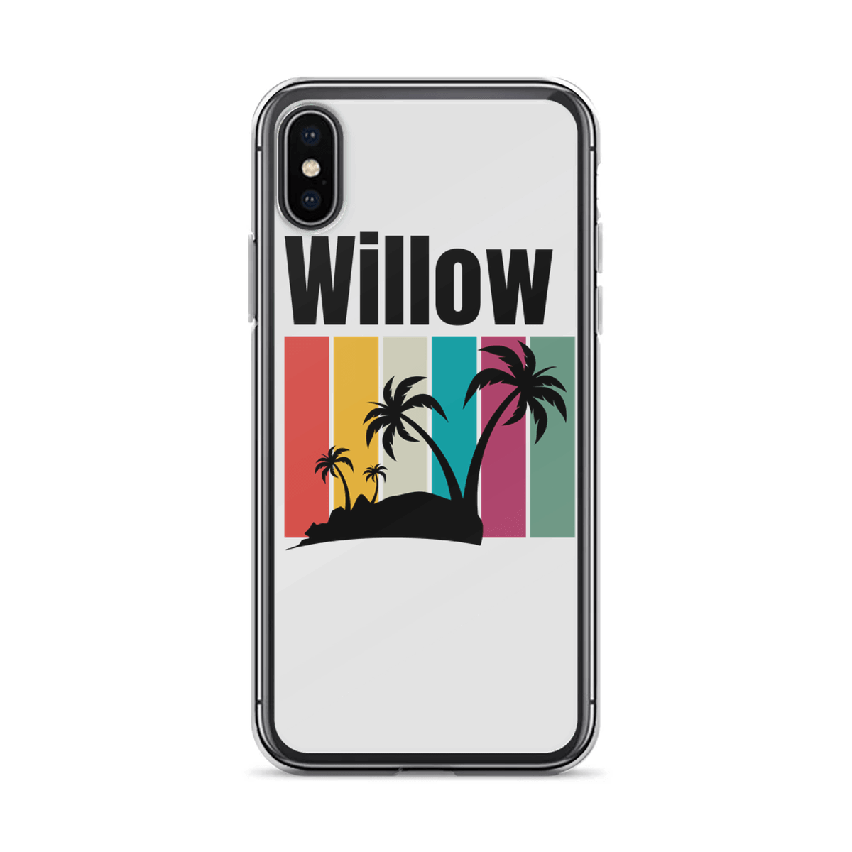 WILLOW Tropical Stripes & Palm Phone Case