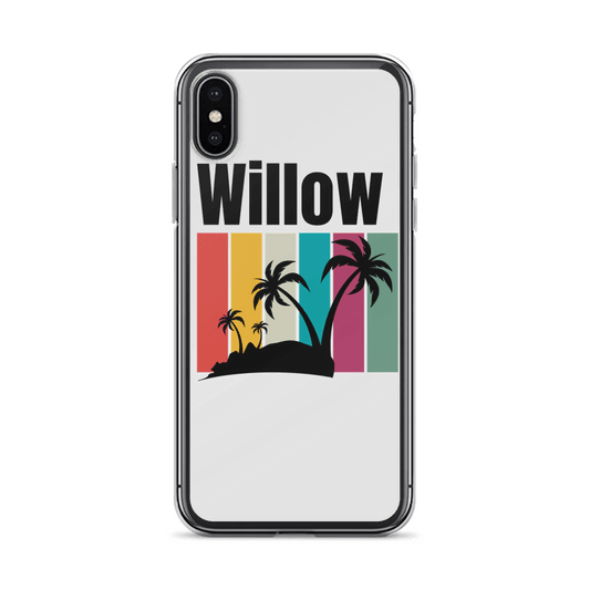 WILLOW Tropical Stripes & Palm Phone Case