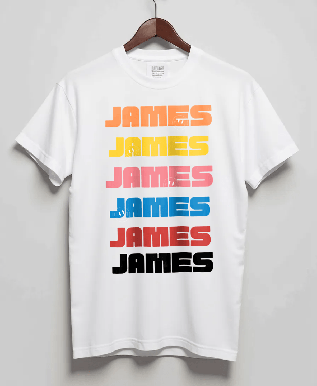 JAMES Personalized T-Shirt - Bold Colors