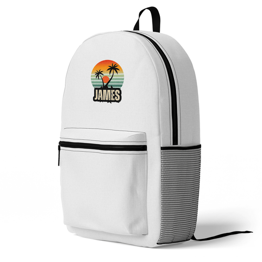JAMES's Sunset Paradise Personalized Backpack