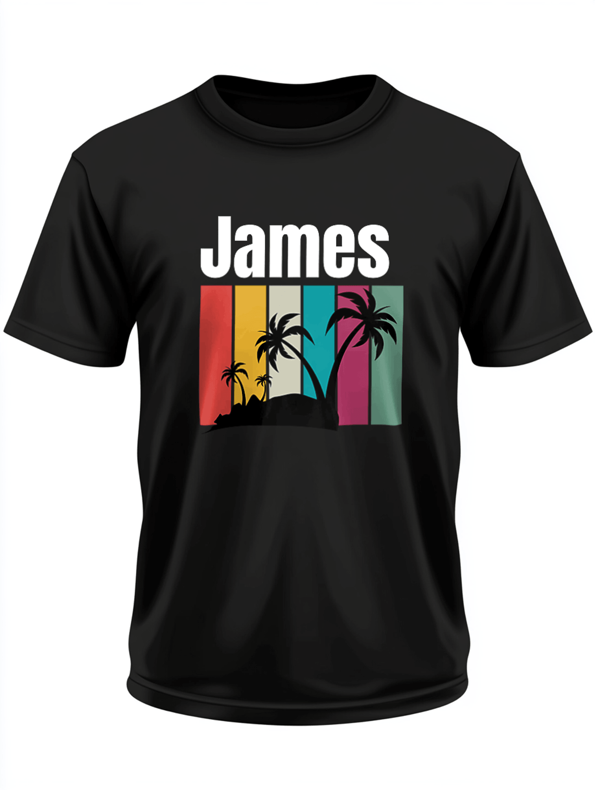 JAMES's Personalized Tropical Retro Tee